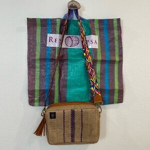 RES IPSA Crossbody Bag colorful travel convertible to clutch bonus shopping tote